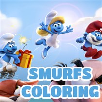 Cute Blue Smurf Coloring Book logo
