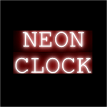 Neon clock logo
